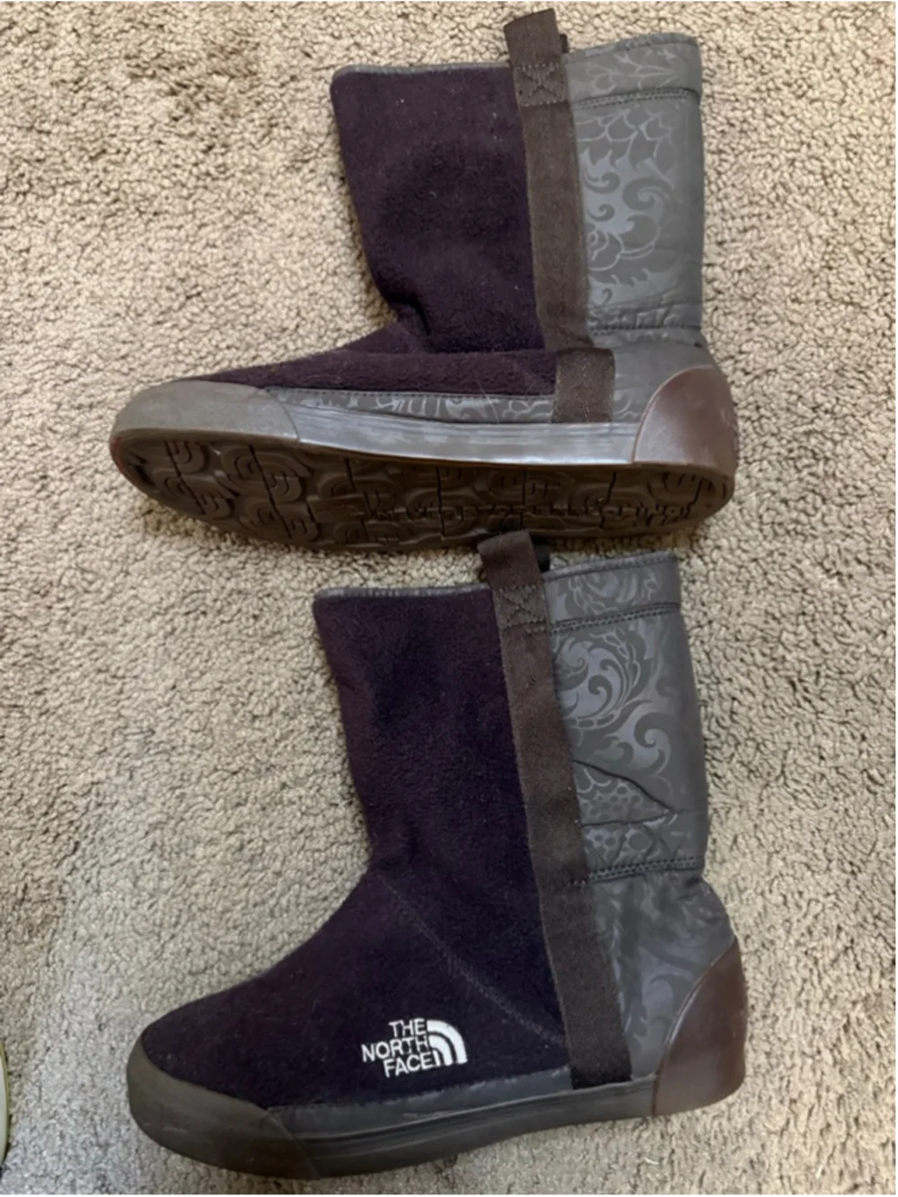 Women's The North Face Ahel Brown Black Winter & Rain Boots Size 8.5